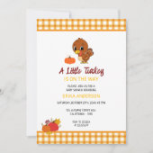 Invitation Un Petit Baby shower Turc Tombe Thankgiving (Devant)