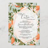 Invitation Un petit Baby shower vert Citrus et Menthe (Devant / Derrière)