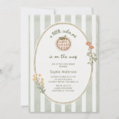 Invitation Un Petit Baby shower Vert Pie Cutie (Devant)