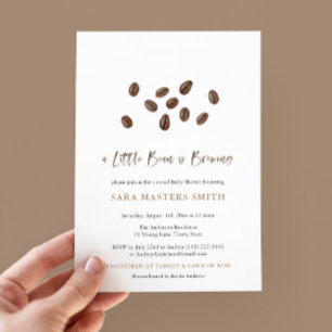 Invitation Un Petit Bean Brûle Un Baby shower De Café Moderne