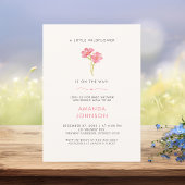 Invitation Un petit bébé fleur sauvage dans un baby shower fl