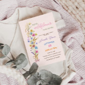 Invitation Un petit bébé rose fleur sauvage fille Douche