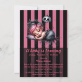 Invitation Un petit bébé se prépare | Fête d'Halloween pour b (Devant)