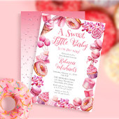 Invitation Un Petit Bébé Sucré Bonbon Frame Fille Bébé Saupou