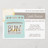 Invitation Un petit biberon dans la douche bébé au four (Devant)