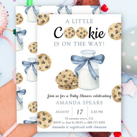 Invitation Un petit biscuit est sur le Baby shower