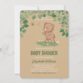 Invitation Un Petit Boeuf Sur Le Chemin Baby shower (Devant)