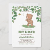 Invitation Un Petit Boeuf Sur Le Chemin Baby shower (Devant)