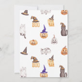 Invitation Un Petit Boo, Anniversaire D'Halloween, Petite Fil (Dos)