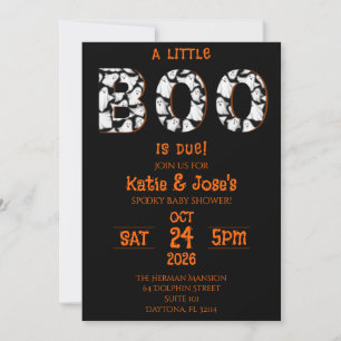 Invitation Un petit boo est dû à la baby shower fantôme d'Hal