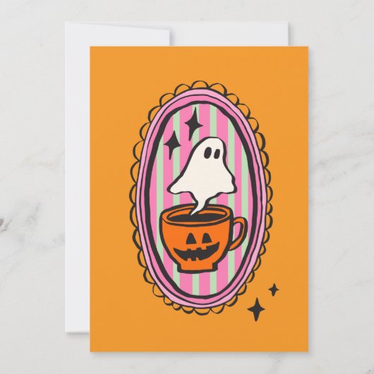 Invitation Un Petit Boo Est En Train De Brûler Baby shower Br (Dos)