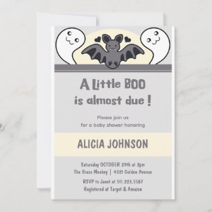 Invitation Un petit boo est presque à Halloween