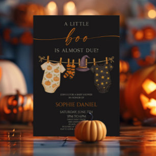 Invitation Un Petit Boo Est Presque Attendu ! Baby shower d'H