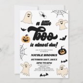 Invitation Un Petit Boo Est Presque Attendu ! Baby shower d'H (Devant)