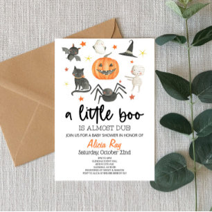 Invitation Un Petit Boo Est Presque Attendu ! Baby shower Hal