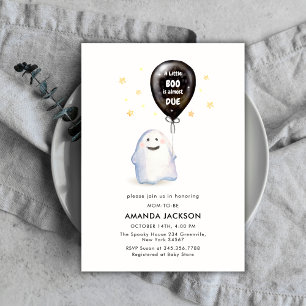 Invitation Un Petit Boo Est Presque Dû Baby shower Balloon