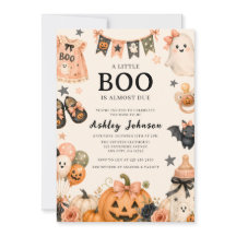 Un petit Boo est presque dû Rose Halloween Baby Sh