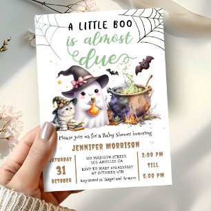 Invitation Un Petit Boo est presque DUE ! Baby shower d'Hallo