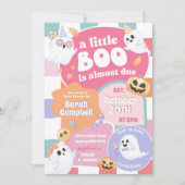 Invitation Un petit Boo Halloween Baby shower Super (Devant)