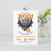Invitation Un petit Boo Halloween mignonne Vampire chauve Ann (Debout devant)