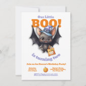 Invitation Un petit Boo Halloween mignonne Vampire chauve Ann (Devant)