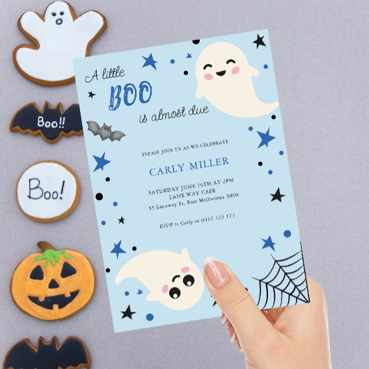 Invitation Un Petit Boo Joli Baby shower Automne