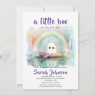 Invitation Un Petit Boo Se Trouve Sur Le Chemin Du Baby showe