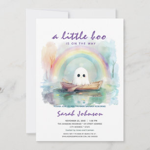 Invitation Un Petit Boo Se Trouve Sur Le Chemin Du Baby showe