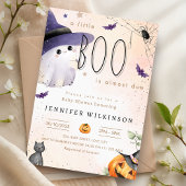 Invitation Un Petit Booko Doit Halloween Ghost Baby shower