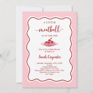 Invitation Un petit boulet de viande est en route Baby Shower