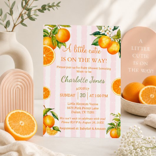 Invitation Un Petit Bout De Chou Est En Route Citron Bany Sho