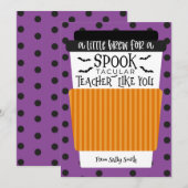 Invitation Un petit brassin pour un café de professeur à fair (Devant / Derrière)