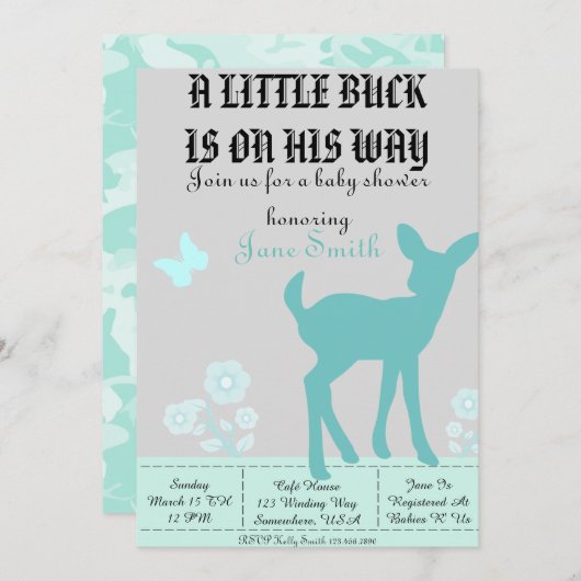Invitation Un Petit Buck (Devant / Derrière)