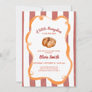 Invitation Un petit cadre fantaisiste de citrouille Baby Show