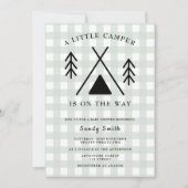 Invitation Un petit camping est en route Baby shower (Devant)