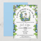 Invitation Un petit canard est sur le chemin Baby Boy Shower (Devant / Derrière)