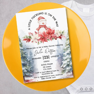 Invitation Un petit canard est sur le chemin Noël d'hiver