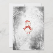 Invitation Un petit canard est sur le chemin Noël d'hiver (Dos)