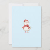 Invitation Un petit canard est sur le chemin Noël d'hiver (Dos)