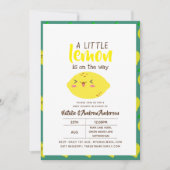 Invitation Un Petit Citron Sur Le Chemin Baby shower Jaune Fr (Devant)