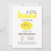 Invitation Un Petit Citron Sur Le Chemin Baby shower Jaune Fr (Devant)