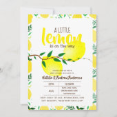 Invitation Un Petit Citron Sur Le Chemin Baby shower Jaune Fr (Devant)