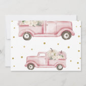 Invitation Un petit Citrouille 1er anniversaire Pink Truck Ph (Dos)