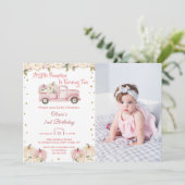 Invitation Un petit Citrouille 2e anniversaire Pink Truck (Debout devant)
