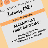 Invitation Un petit Citrouille à l'occasion d'un Halloween 1e