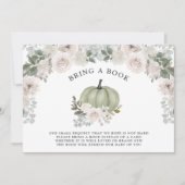 Invitation Un Petit Citrouille Anniversaire Sage Floral (Devant)