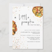 Invitation Un Petit Citrouille Automne Automne Automne Baby s (Devant)