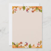 Invitation Un Petit Citrouille Automne Automne Automne Baby s (Dos)
