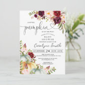 Invitation Un Petit Citrouille Automne Automne Automne Baby s (Debout devant)