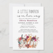 Invitation Un Petit Citrouille Automne Automne Automne Baby s (Devant)